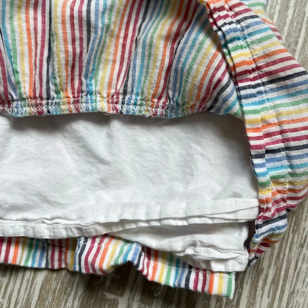 Gap Kids Size 3 Rainbow Striped Lightweight Lined Dress